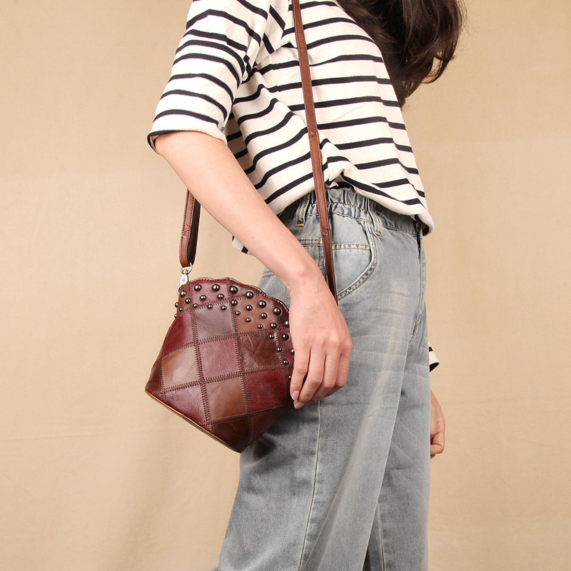 真皮女迷你复古纯手工夏单肩小包包 皮匠传奇女士包袋