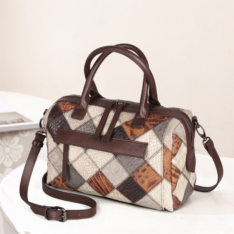 女夏2021新款真皮小众百搭波士顿包 皮匠传奇女士包袋