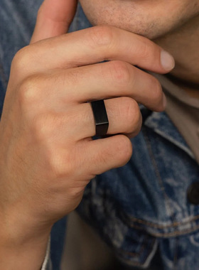 eManco不锈钢男霸气戒指沉稳指环