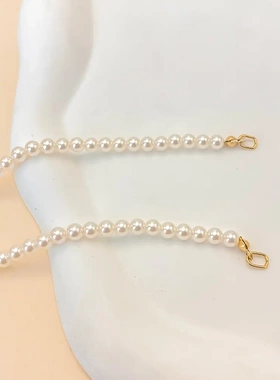 eManco 外贸高亮仿珍珠精致简约不锈钢项链百搭个性气质链条配件