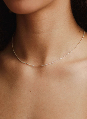 eManco女式14K金蛇骨项链套装