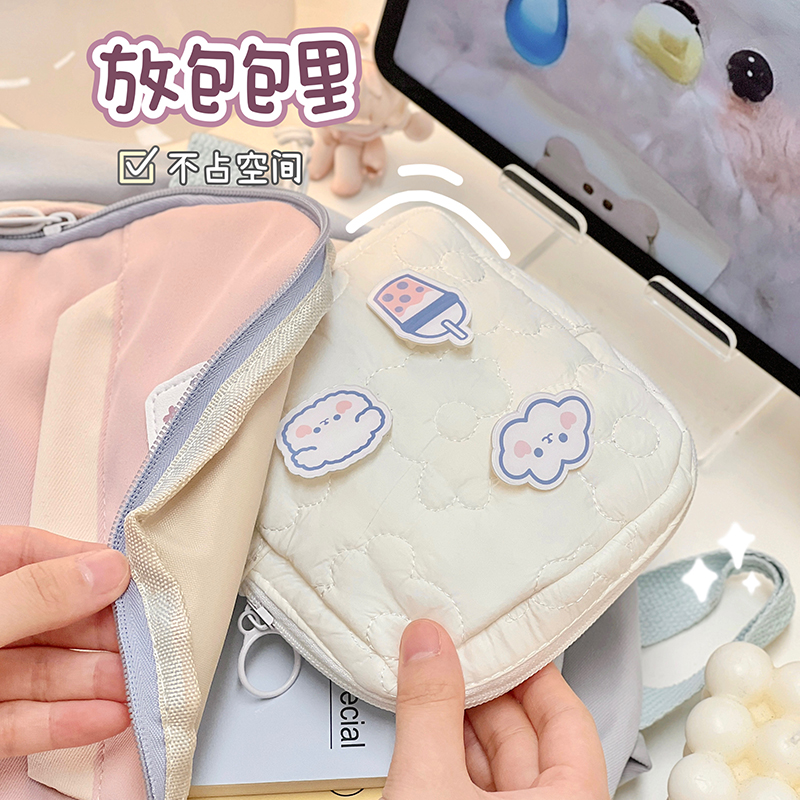 姨妈巾收纳包月经便携小包袋月事包小型装放卫生巾杂物女生大容量 - 图3