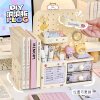 Pen holder storage box desktop storage rack office perforated board work station children and girls stationery space utilization artifact
