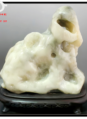 寿山石猪油白芙蓉冻石 精品原石别墅摆件 收藏品高档商务礼裕和轩