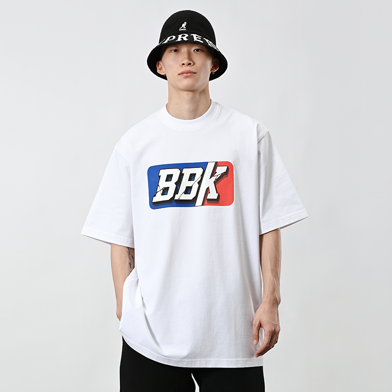 BBK 270g重磅t恤bboy宽松 街舞嘻哈hiphop打底小领口 短袖 涂鸦说 - 图0