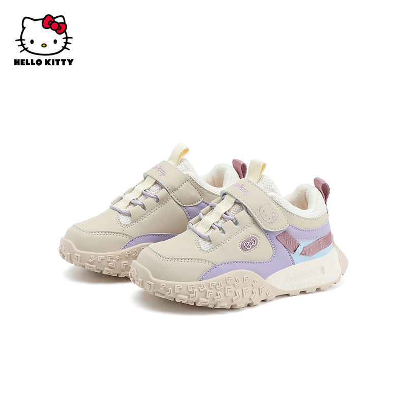 HelloKitty童鞋女童棉鞋冬季新款儿童加绒保暖运动鞋中大童休闲鞋
