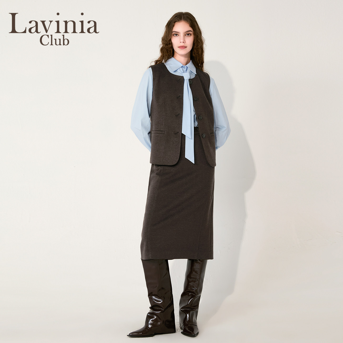 Lavinia女装马甲2025年秋冬新款通勤商务职业无袖气质上衣J57M03,淘宝优惠券,粉丝福利购,淘宝优惠卷