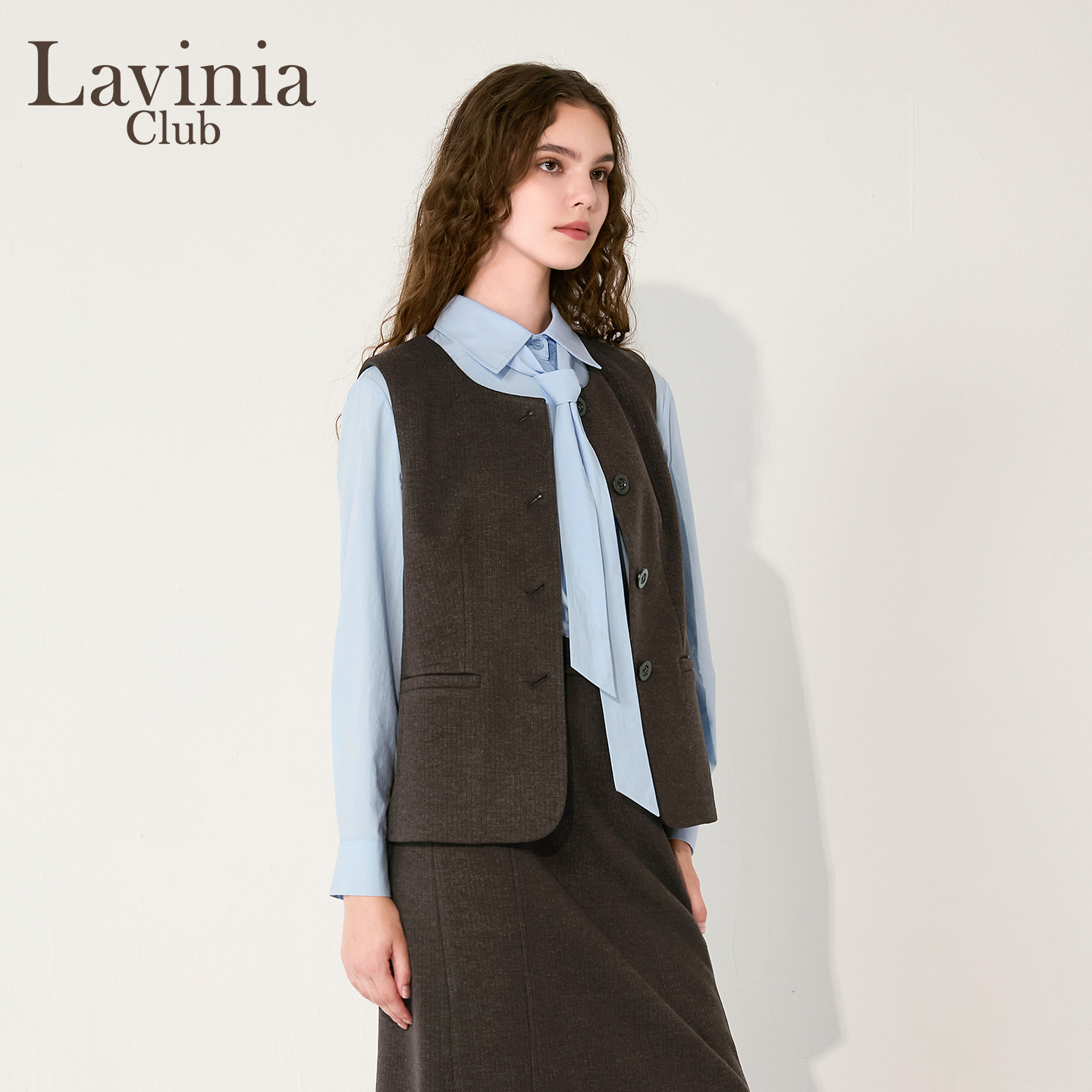 Lavinia女装马甲2025年秋冬新款通勤商务职业无袖气质上衣J57M03,淘宝优惠券,粉丝福利购,淘宝优惠卷