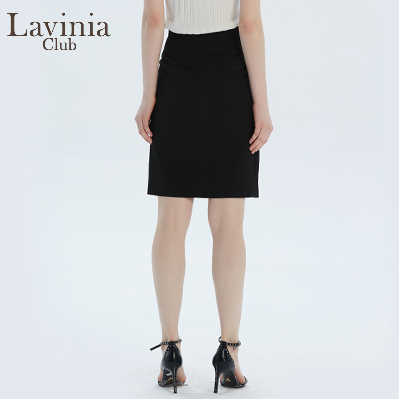 Lavinia Club拉维妮娅新品高腰修身开衩包臀直筒H型半身裙J13Q07 - 图1