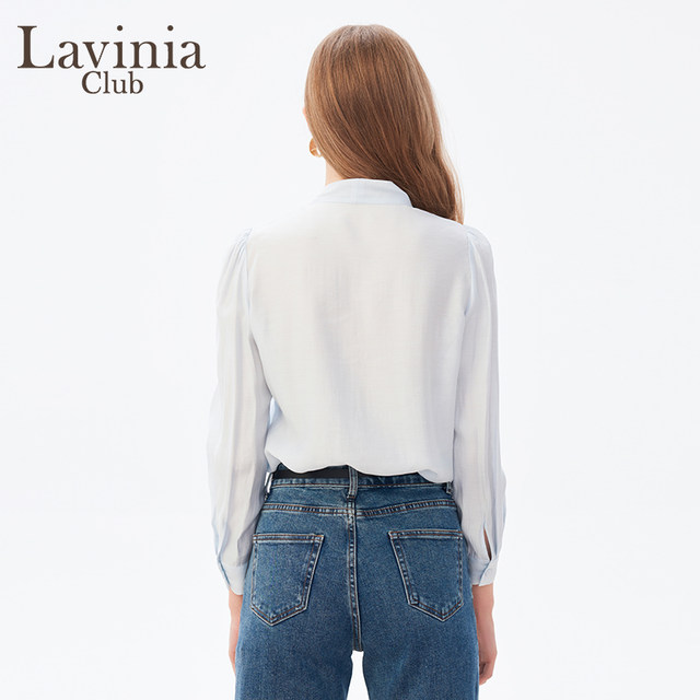 LaviniaClub long sleeve ribbon shirt