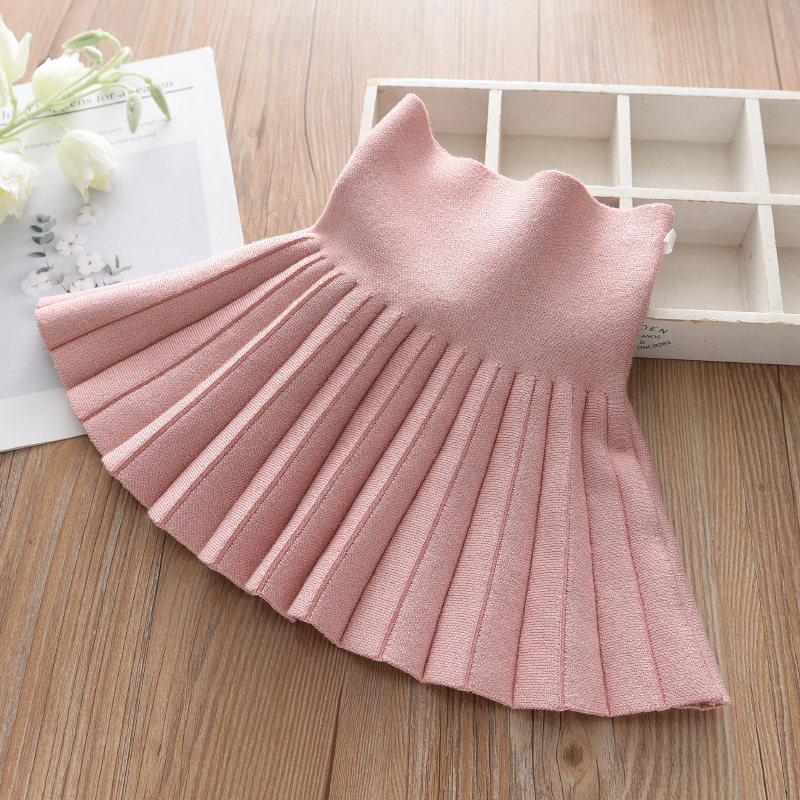 洋气女童半身裙儿童短款针织百褶高腰裙女孩冬款超短裙子黑色冬裙,淘宝优惠券,粉丝福利购,淘宝优惠卷