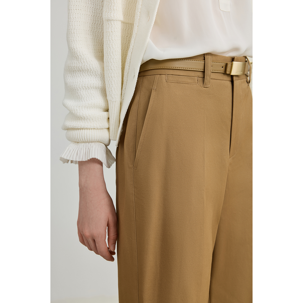 【商场同款】LILY2025新款女装可露丽弹力九分裤直筒裤小个子 - 图0