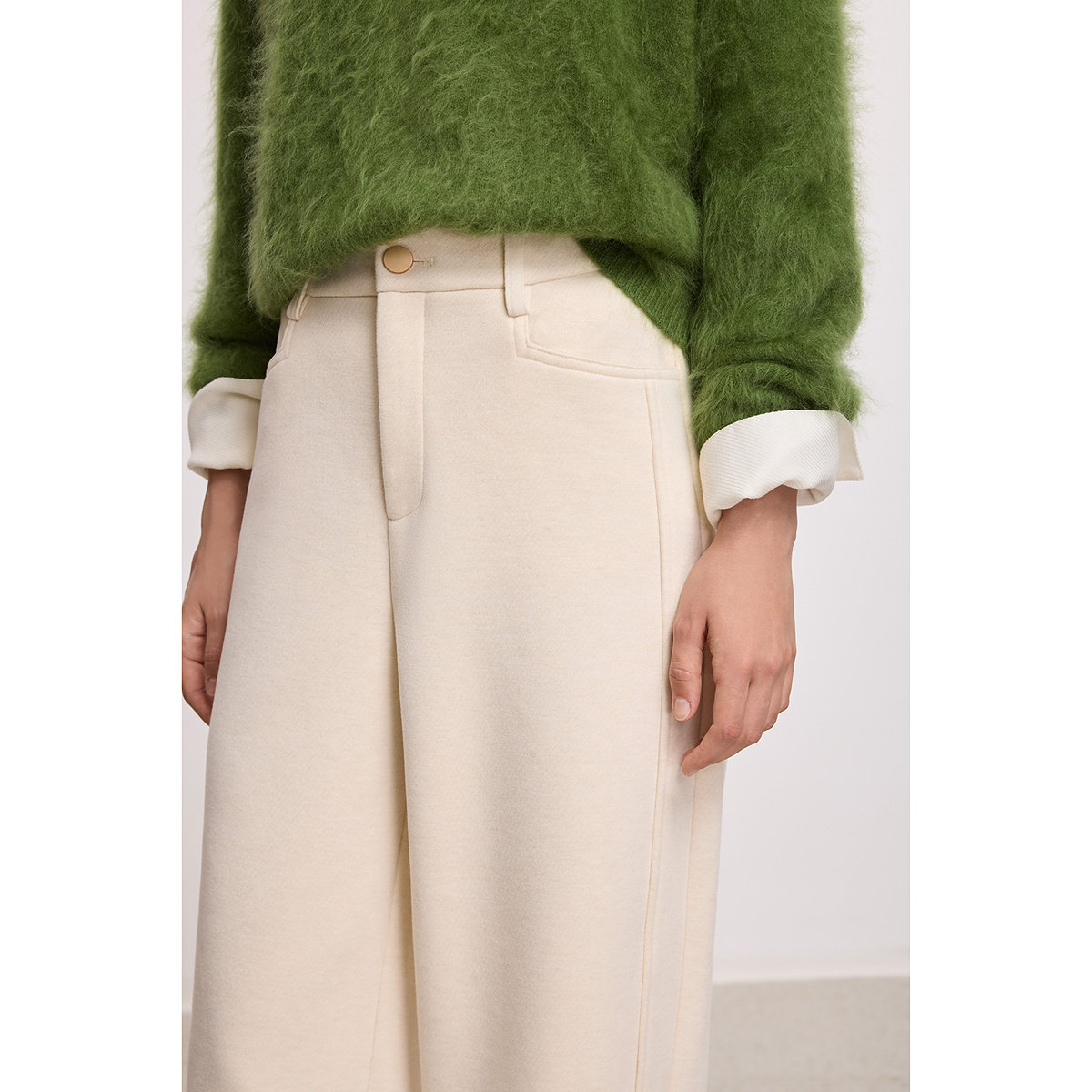 LILY2025冬新款女装含醋酸羊毛宽松显瘦休闲通勤针织阔腿裤弯刀裤,淘宝优惠券,粉丝福利购,淘宝优惠卷