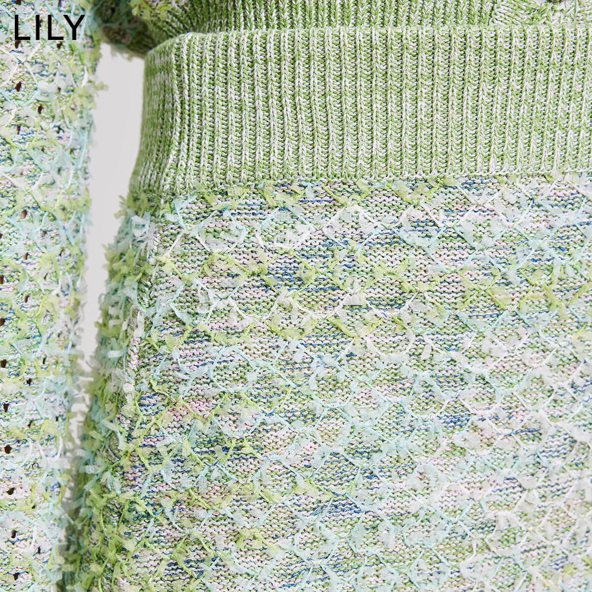 LILY官方旗舰店LILY2022春新款女装通勤气质款舒适松紧腰优雅修身A字针织半身裙2