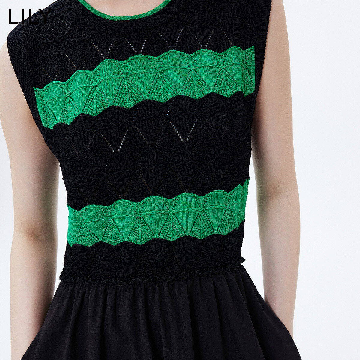 lily2023夏新款洋气撞色条纹连衣裙 LILY连衣裙