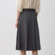 LILY autumn new women's clothing drapey versatile classic commuter mid-high waist A-line pleated skirt skirt for women