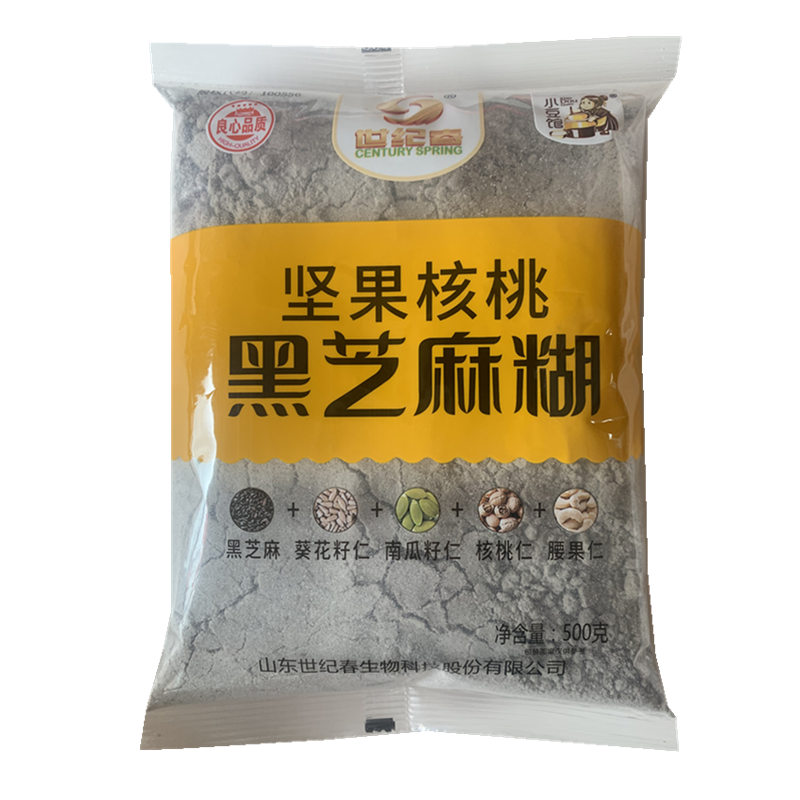 世纪春黑芝麻糊原味薏米枸杞坚果核桃荞燕麦猴头菇500g冲饮早代餐 - 图3