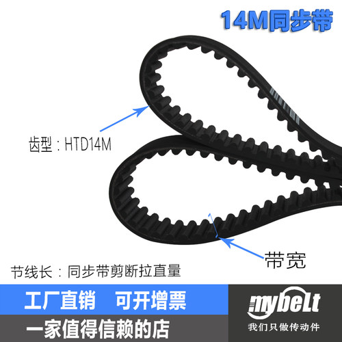 橡胶同步带14M-938/966/980/1036/1092/1120/1190/1246现货传动带 - 图0