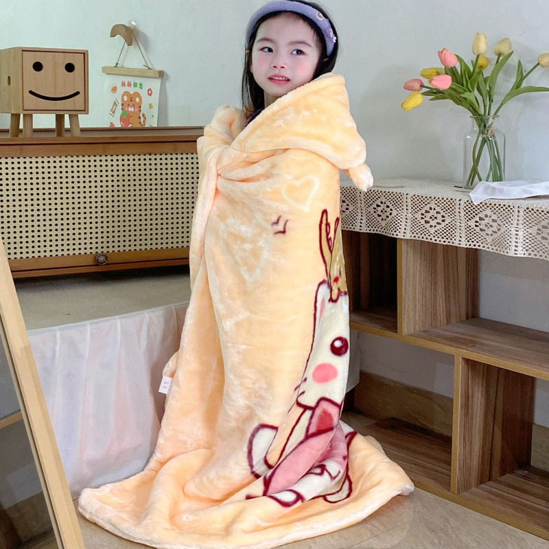 儿童午睡毯小学生午休毛毯婴儿包被外出披肩冬季加厚宝宝披风斗篷,淘宝优惠券,粉丝福利购,淘宝优惠卷
