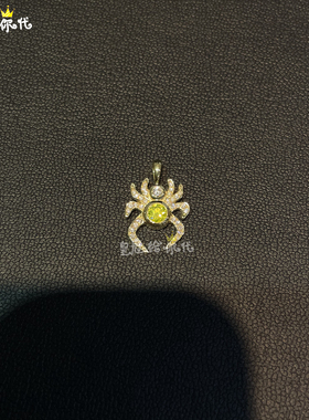 EYEFUNNY钻石18K金蜘蛛日系吊坠