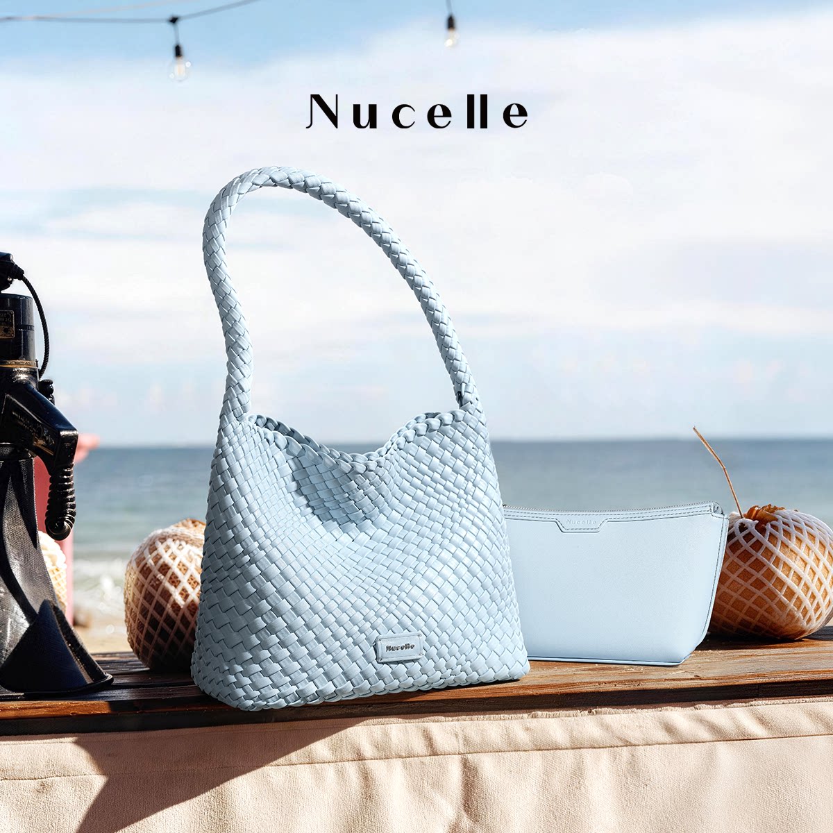 【沈月同款】NU纽芝兰织趣编织HOBO包2026新款通勤单肩手提托特包