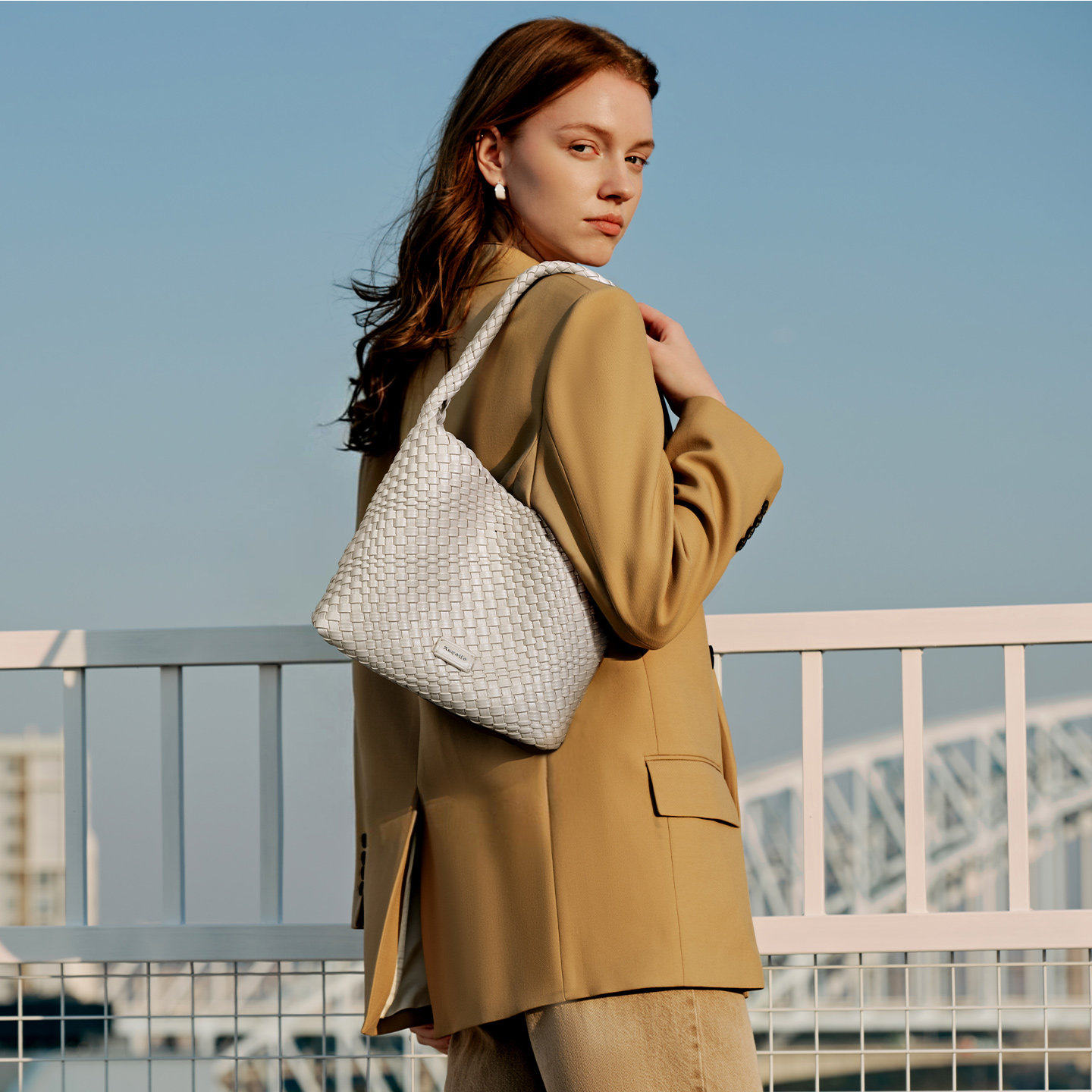 【沈月同款】NU纽芝兰织趣编织HOBO包2026新款通勤单肩手提托特包