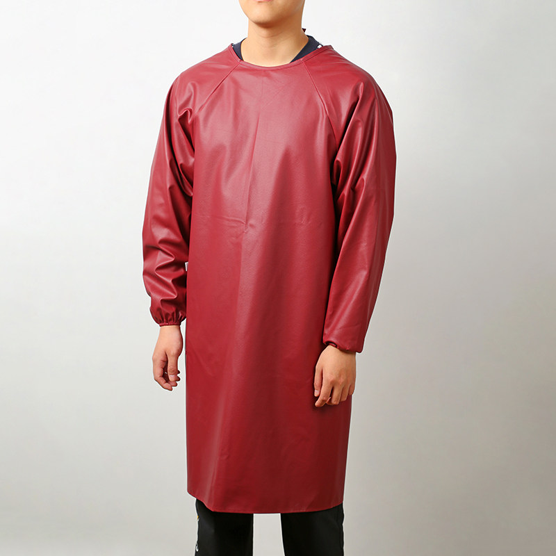 加长加厚防水长袖PU皮罩衣男女耐磨易清洁围腰水产家用厨房反穿衣,淘宝优惠券,粉丝福利购,淘宝优惠卷