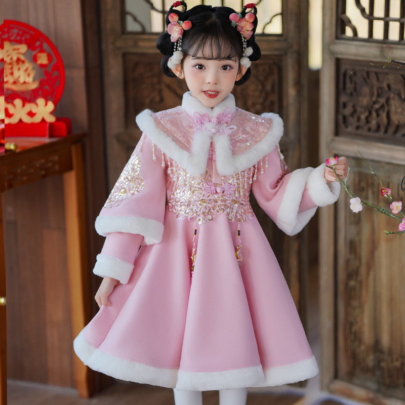拜年服女童冬季2025新款儿童旗袍裙唐装加绒新年装女宝宝过年裙子,淘宝优惠券,粉丝福利购,淘宝优惠卷