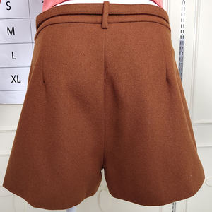 朵以冬季新款女西装短裤子阔腿高腰显瘦外穿休闲毛呢裤32DD231005