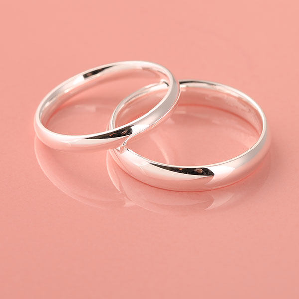 免费刻字999纯银女男小众情侣戒指 奥芙戒指/指环