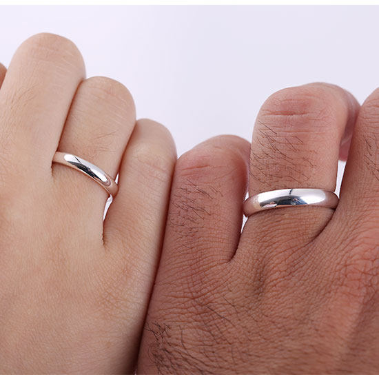 免费刻字999纯银女活口男情侣戒指 奥芙戒指/指环