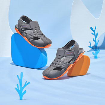 Skechers summer ໃຫມ່ເກີບຊາວປະມົງ Baotou Velcro ສໍາລັບເດັກຊາຍແລະເດັກຍິງເກີບຫາດຊາຍເກີບບາດເຈັບແລະນ້ໍາຫນັກເບົາ 92330L