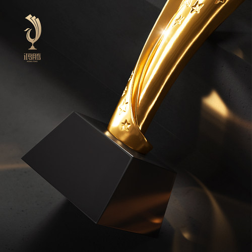 五角星树脂奖杯定制定做水晶奖杯金属奖杯制作年会优秀员工刻字 - 图3