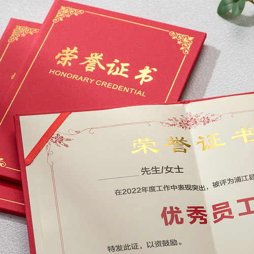 荣誉证书定制颁奖水晶奖杯配套 聘书 授权书定做聘任书制作可打印 - 图3