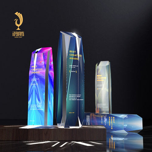 彩印水晶奖杯定制定做创意精品高档团队比赛冠军年会优秀员工刻字 - 图0