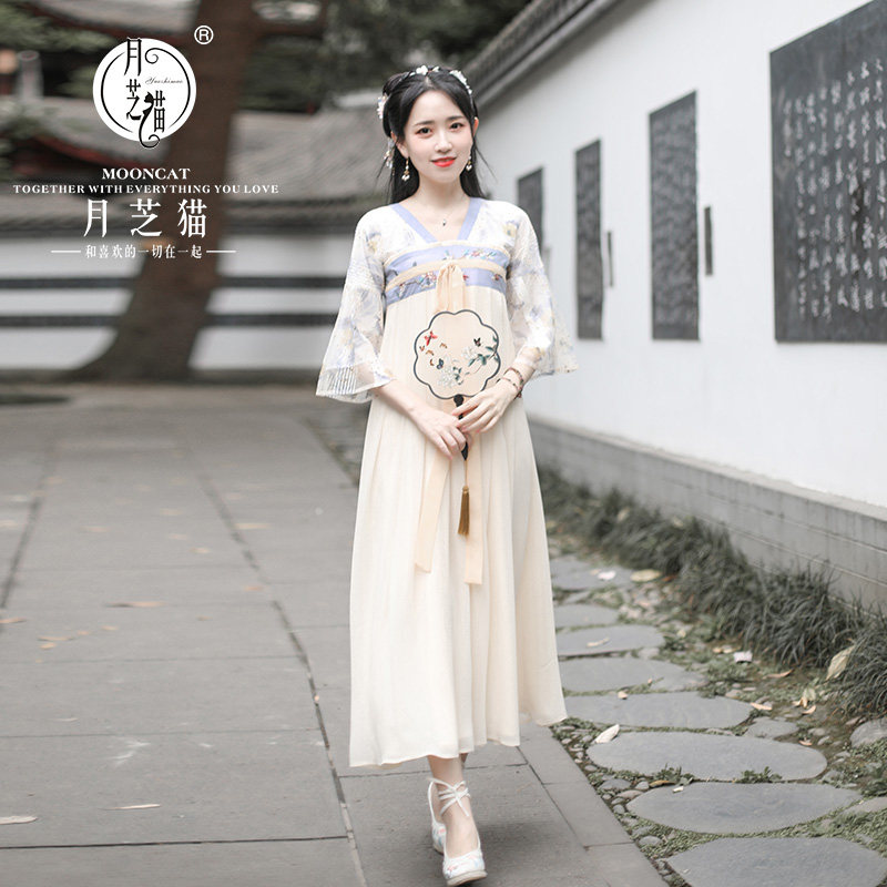 月芝猫花信来时汉元素汉服连衣裙 月芝猫汉服