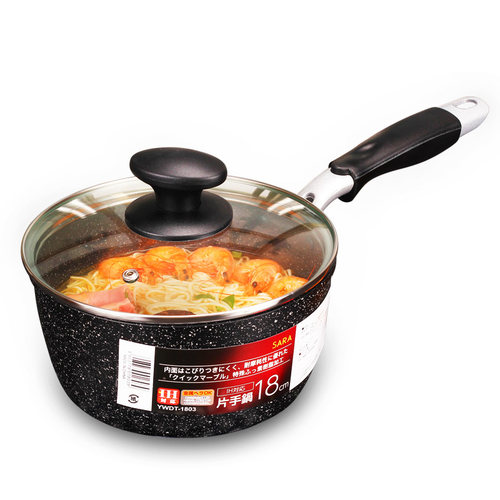 出口日本麦饭石奶锅小号不粘锅辅食锅煮粥煮面小锅燃气电磁炉18CM - 图3