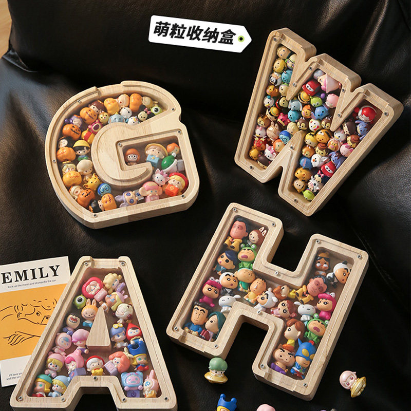 萌粒收纳字母相框迷你公仔收纳盒小摆件松松叠叠乐手办盲盒展示架,淘宝优惠券,粉丝福利购,淘宝优惠卷