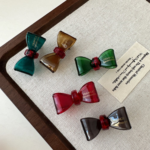 日韩新款精致蝴蝶结发夹头饰可爱碎发刘海夹女前额侧边夹小发卡子 - 图0