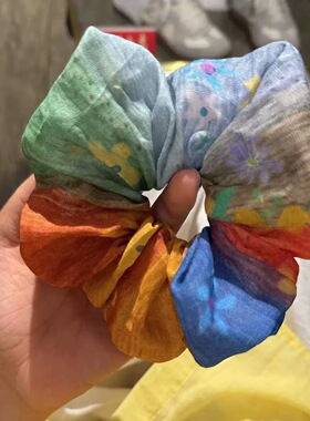 波西米亚风多彩拼接手工大肠圈