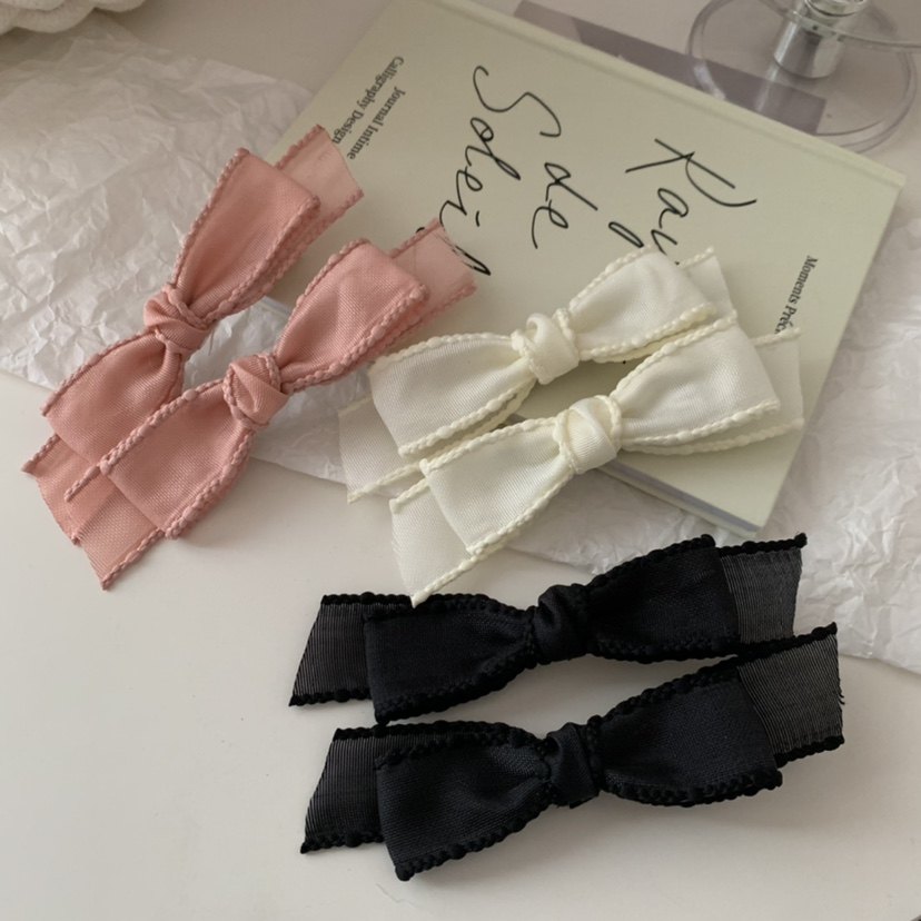 甜美少女公主头对夹网红欧根纱蝴蝶结边夹仙气百搭刘海夹鸭嘴夹子,淘宝优惠券,粉丝福利购,淘宝优惠卷