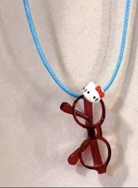 猫咪眼睛项链y2千禧风多巴胺色