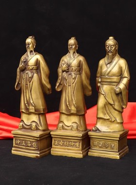 纯铜药王孙思邈医圣张仲景扁鹊李时珍华佗中医药摆件五大名医铜像