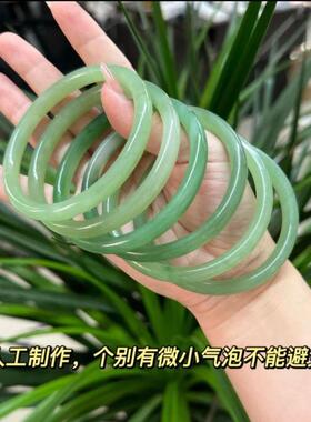 新款青梅绿茶手镯中国风手环可水洗超仙新中式圆条叮当镯复古女镯