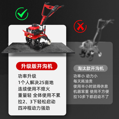 特价汽油微耕机松土旋耕机耕地机小型农用翻地机开沟配宗申动力 - 图2