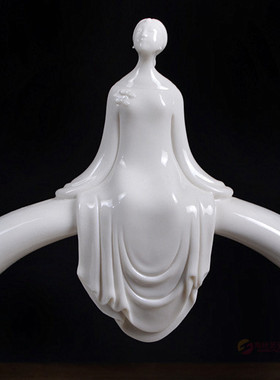 古典美女风荷塘月色德化工艺品