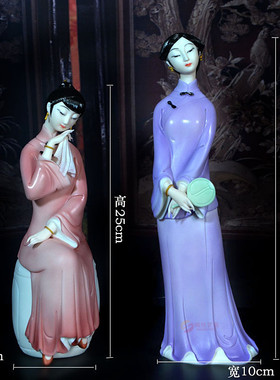 人物古典美女风结婚德化工艺品