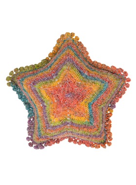 【成品】手工编织DIY渐变星星抱枕沙发靠垫靠枕送女友闺蜜生日礼