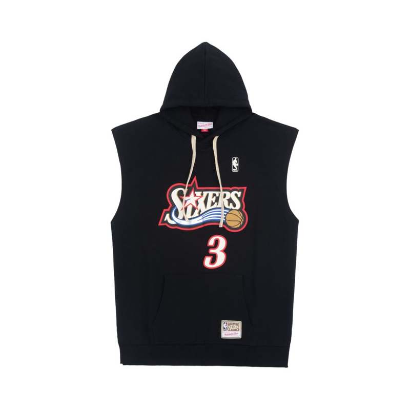 球员系列无袖连帽卫衣 费城76人队艾弗森/麦迪  NBA-Mitchellness - 图0