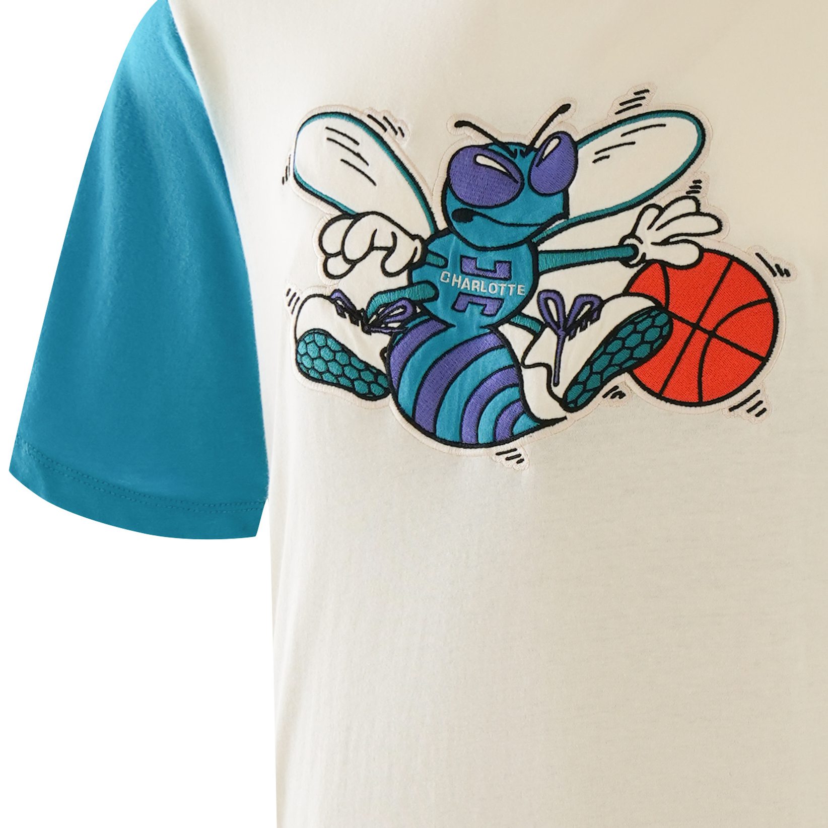 复古T恤刺绣大logo 黄蜂队 运动潮流短袖 NBA-Mitchellness - 图2